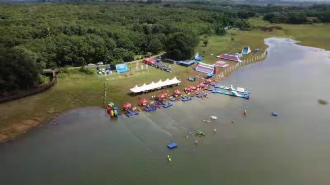 2021亲水运动季海南（定安）水上趣味运动举行”
